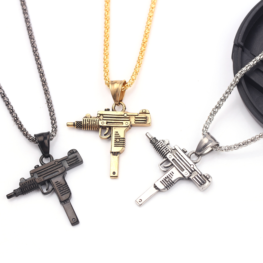 Jewelry Making Equipment - Кулон-подвеска в виде пистолета-пулемета Uzi в