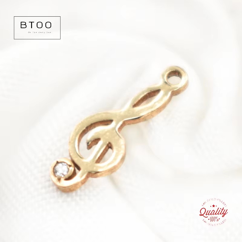 Jewelry Making Notes - 14 К позолоченные подвески с музыкальной
