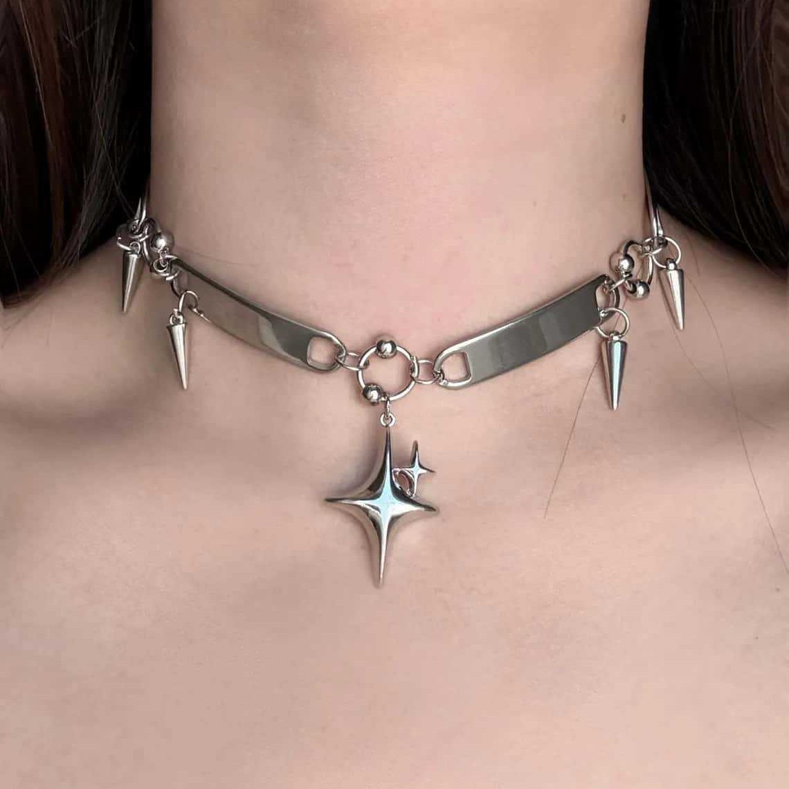 Jewelry Making Necklaces - Панк-чокер с заклепками, рок-украшение, аксессуар в