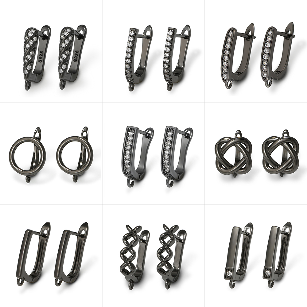 Jewelry Making Name - YANASI 1 пара черных латунных швенз