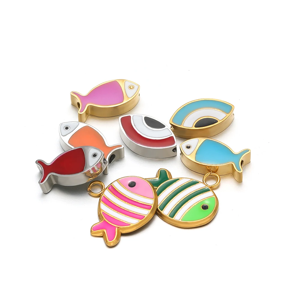 Jewelry Making For Kids - 5 шт., разноцветные эмалированные бусины в