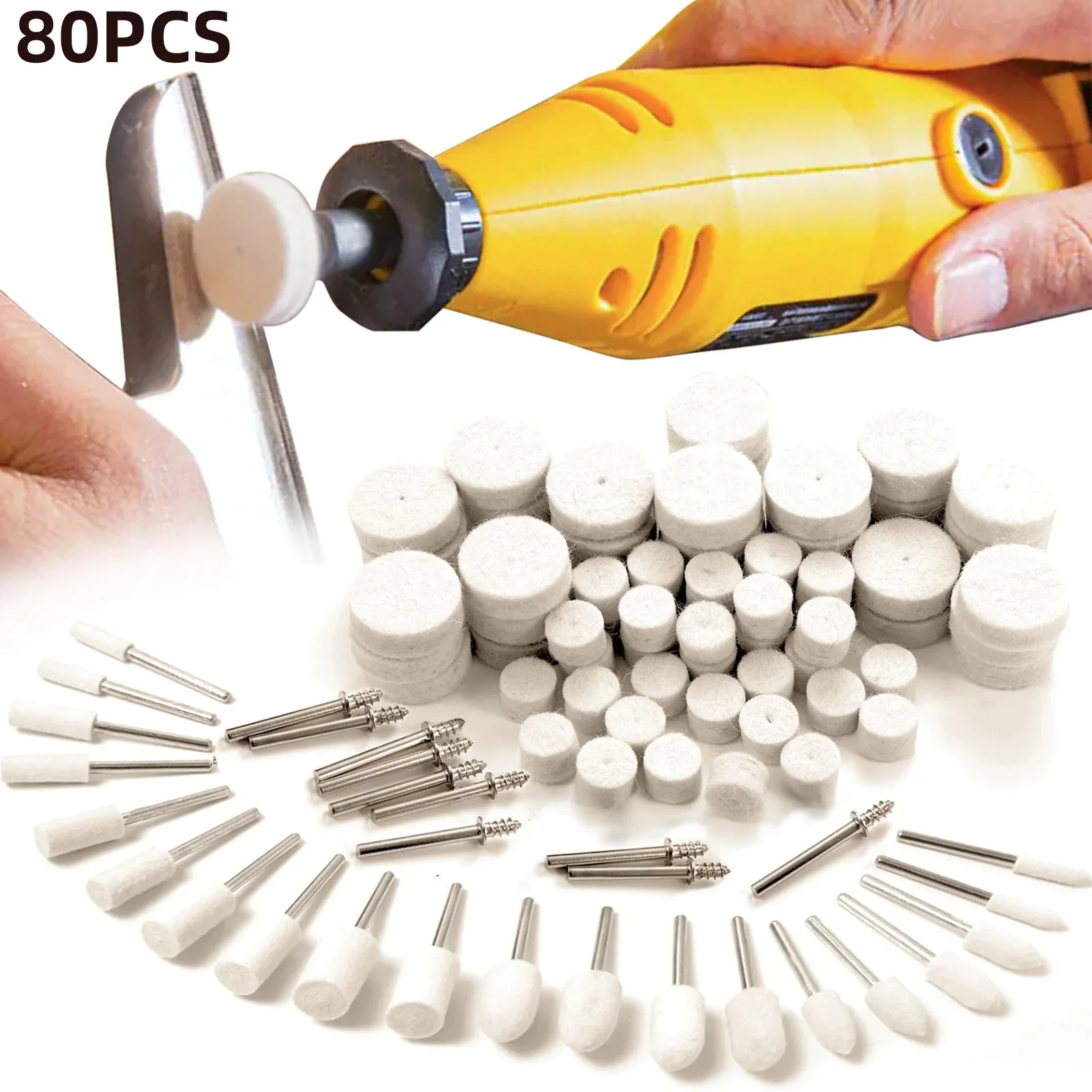 Jewelry Making Equipment - Набор из 80 войлочных полировальных кругов,