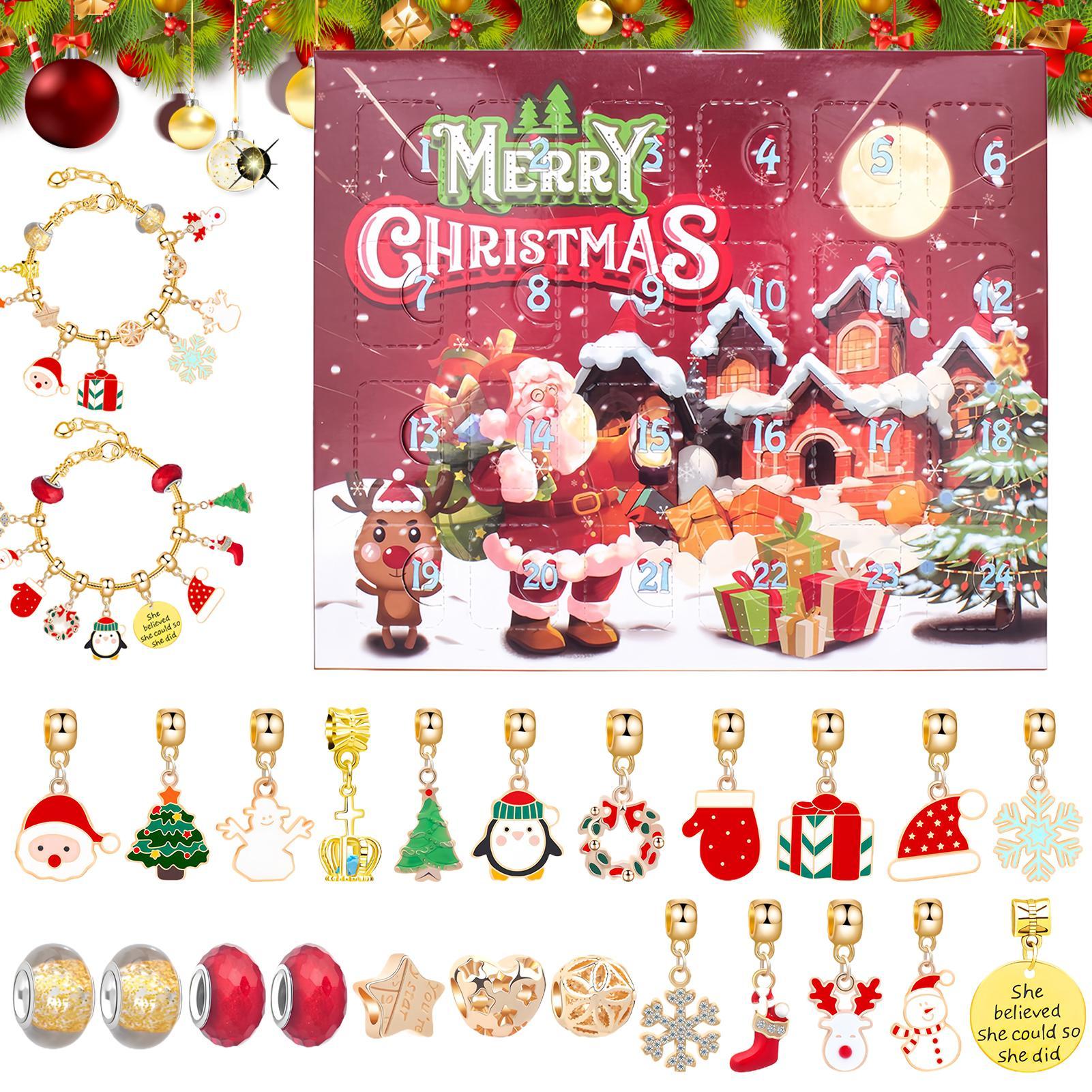 Рождественский браслет из бисе – обзор и цена Jewelry Making Advent Calendar